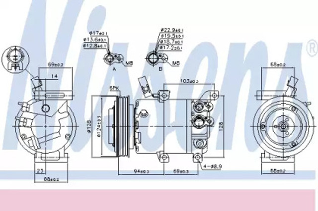 Компресор кліматичної установки 890176 NISSENS