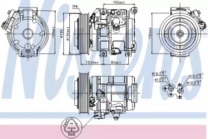 Компресор кондиціонера 89250 NISSENS