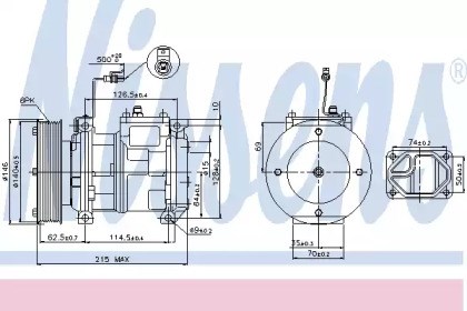 Компресор холодоагенту 89361 NISSENS