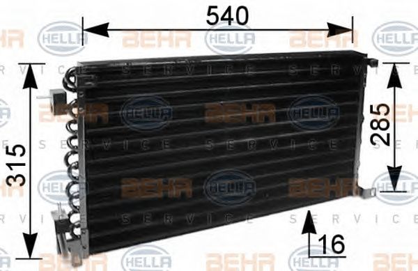 Конденсатор кондиціонера 8FC351036041 HELLA