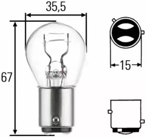 Лампа 8GD004772123 HELLA