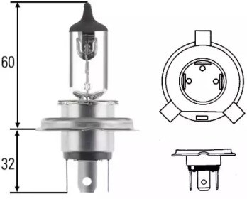 Лампочка галогенна 8GJ002525481 HELLA