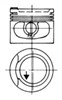 Поршень в комплекті на 1 циліндр, 1-й ремонт (+0,25) 93928610 KOLBENSCHMIDT
