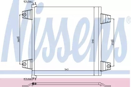 Конденсатор кондиціонера 940031 NISSENS