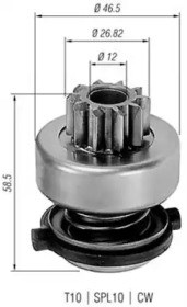 Привід стартера 940113020149 MAGNETI MARELLI