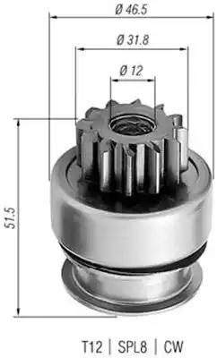 Привід стартера 940113020261 MAGNETI MARELLI