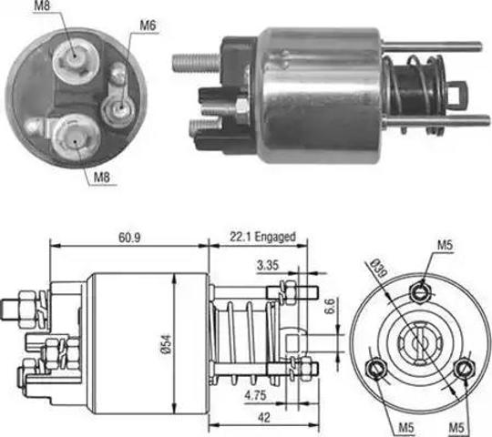Втягуюче стартера 940113050016 MAGNETI MARELLI