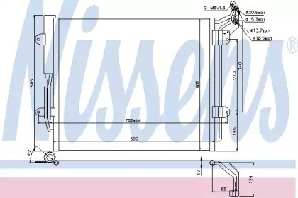 Конденсатор кондиціонера 940256 NISSENS