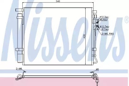 Трубопроводи і радіатор кондиціонера 940272 NISSENS