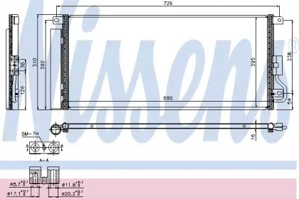 Трубопроводи і радіатор кондиціонера 940390 NISSENS