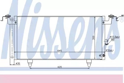 Трубопроводи і радіатор кондиціонера 940399 NISSENS