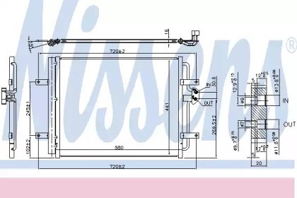 Конденсатор кондиціонера 940584 NISSENS