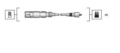 Провід високовольтні, комплект 941318111043 MAGNETI MARELLI