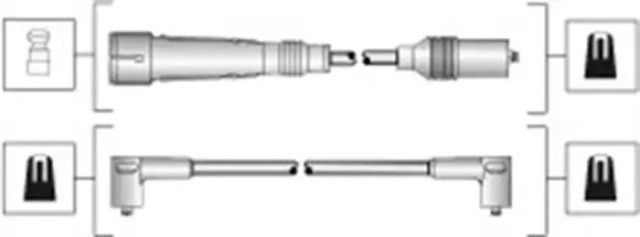 Дріт високовольтні, комплект 941318111283 MAGNETI MARELLI