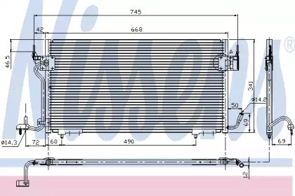 Радіатор охолодження кондиціонера 94276 NISSENS