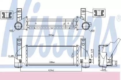 Охолоджувач наддувочного повітря 96219 NISSENS