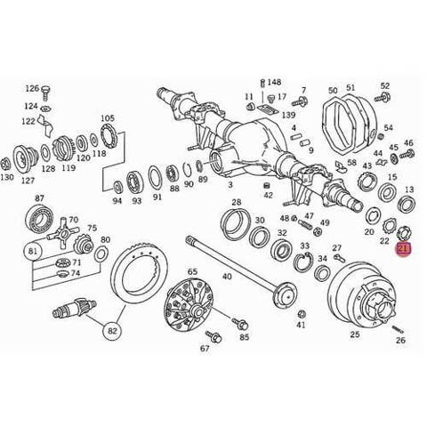 Гайка маточини задньої A6743560126 MERCEDES