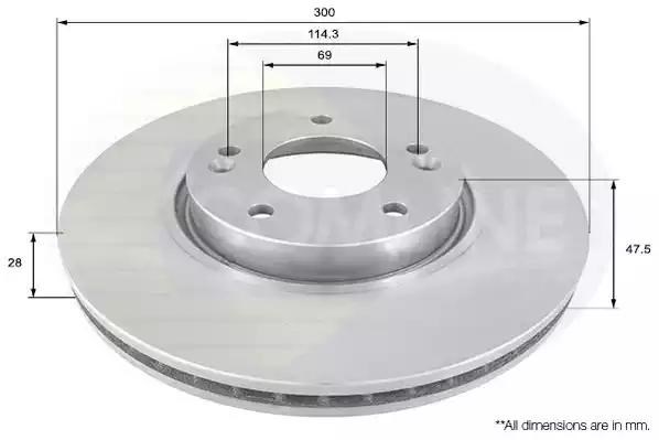 Диск гальмівний передній ADC1092V COMLINE