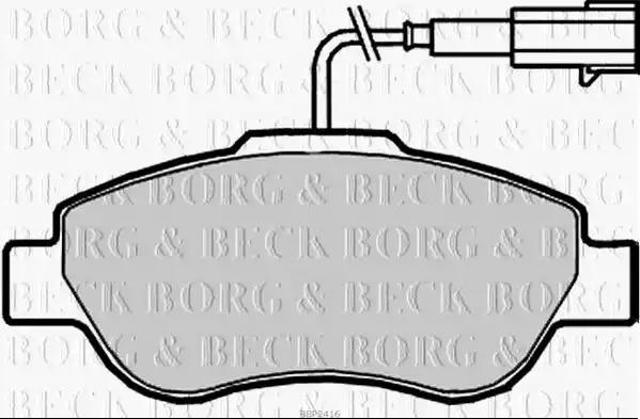 Колодки гальмівні дискові комплект BBP2416 BORG&BECK