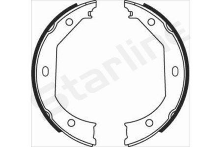 Колодки стоянкового гальма BC08090 STARLINE