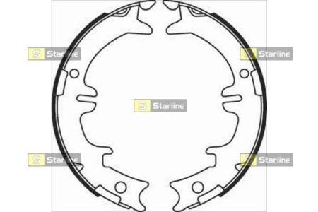 Гальмівні колодки гальма стоянки BC08340 STARLINE