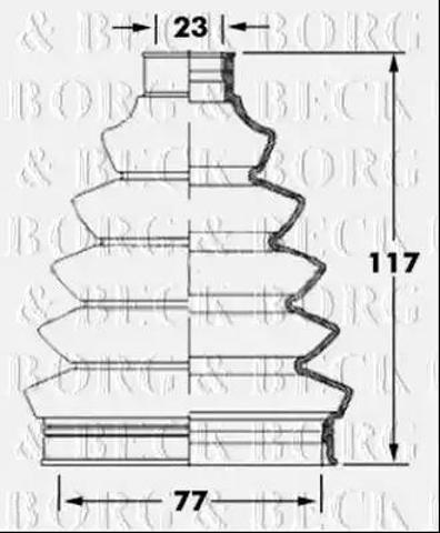 Пильник шарніра кутових швидкостей зовнішній передній BCB6068 BORG&BECK