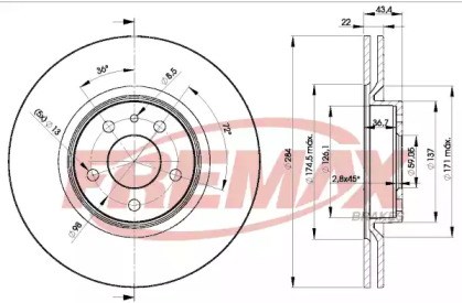Гальмо дискове переднє BD1548 FREMAX