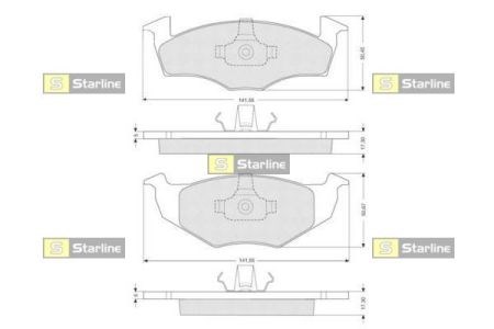 Тормозні колодки BDS006S STARLINE