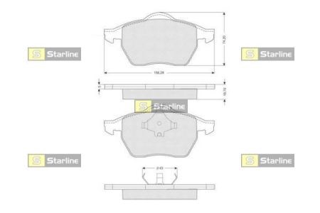 Колодки гальмівні передні, дискові BDS007S STARLINE
