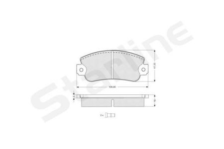 Колодки передні BDS026 STARLINE