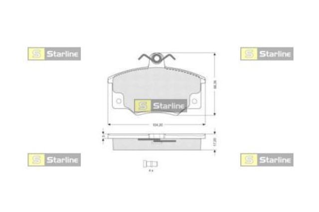 Колодки передні BDS029 STARLINE