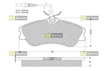 Гальмівні колодки BDS035 STARLINE
