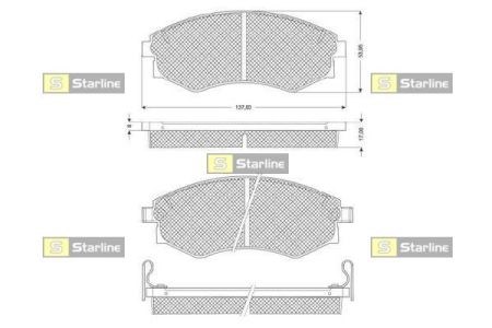 Колодки передні BDS051 STARLINE