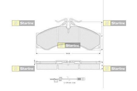 Колодки гальмівні передні, дискові BDS061 STARLINE