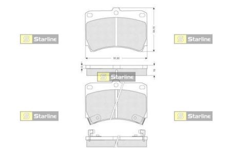 Колодки гальмівні передні, дискові BDS063 STARLINE