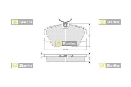 Гальмівні колодки BDS104 STARLINE