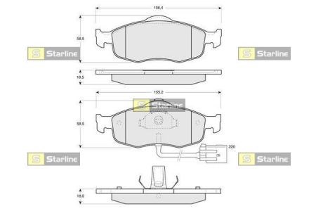 Колодки гальмівні дискові комплект BDS105 STARLINE