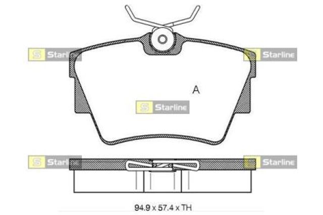 Колодки гальмівні задні, дискові BDS136 STARLINE