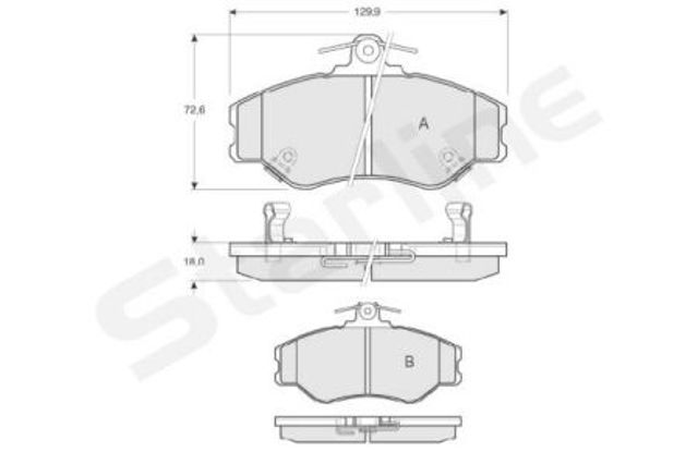 Тормозні колодки BDS171 STARLINE