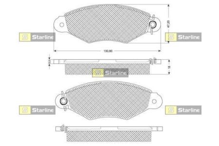 Тормозні колодки BDS181 STARLINE