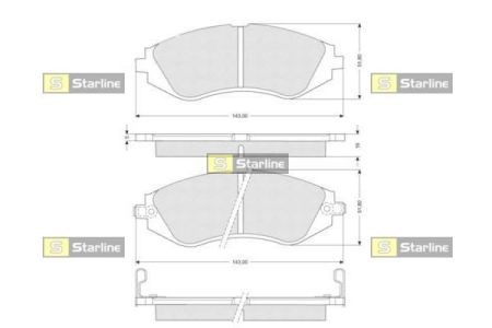 Колодки гальмівні передні, дискові BDS188 STARLINE
