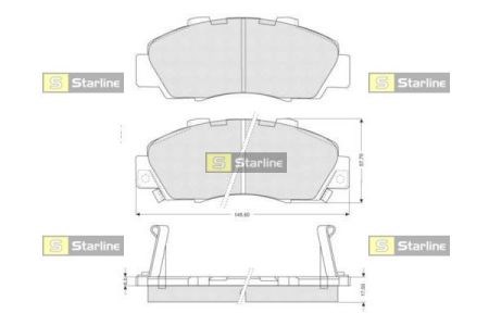 Колодки гальмівні дискові комплект BDS214 STARLINE