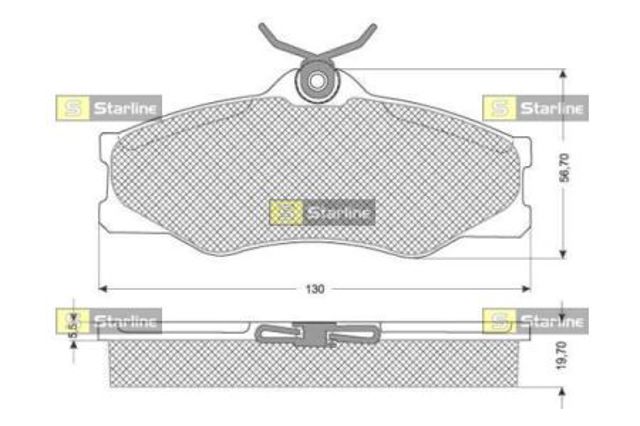 Тормозні колодки BDS229 STARLINE
