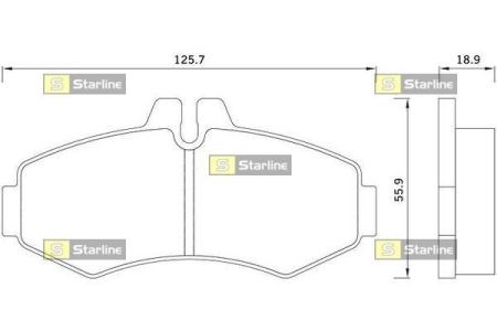 Задні дискові колодки BDS241 STARLINE