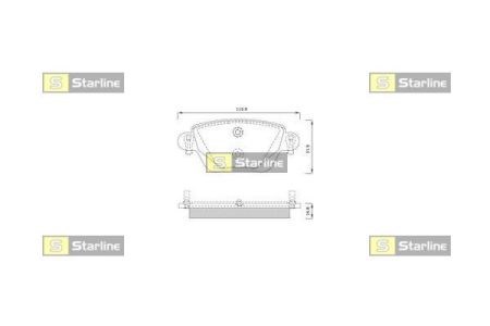 Задні колодки BDS252 STARLINE