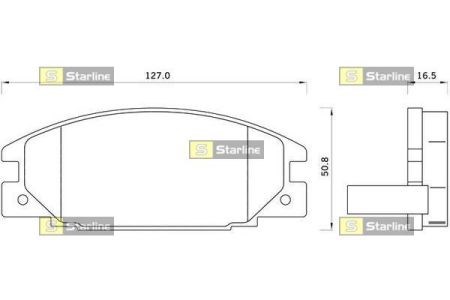 Передні гальмівні колодки BDS261 STARLINE