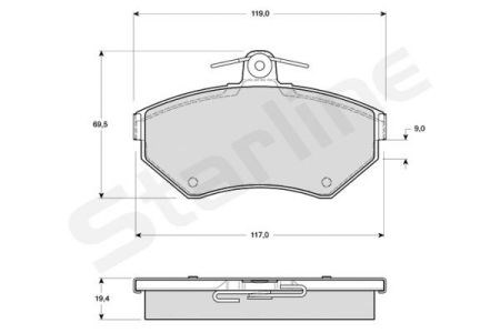 Тормозні колодки BDS297 STARLINE