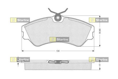 Колодки гальмівні дискові комплект BDS298 STARLINE
