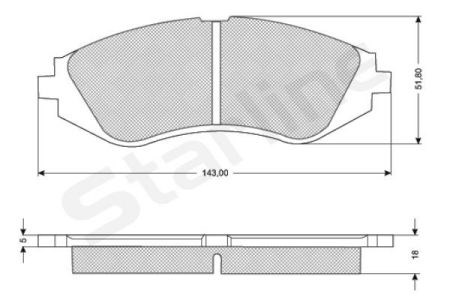 Передні гальмівні колодки Daewoo Leganza