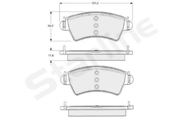 Передні гальмівні колодки BDS316 STARLINE